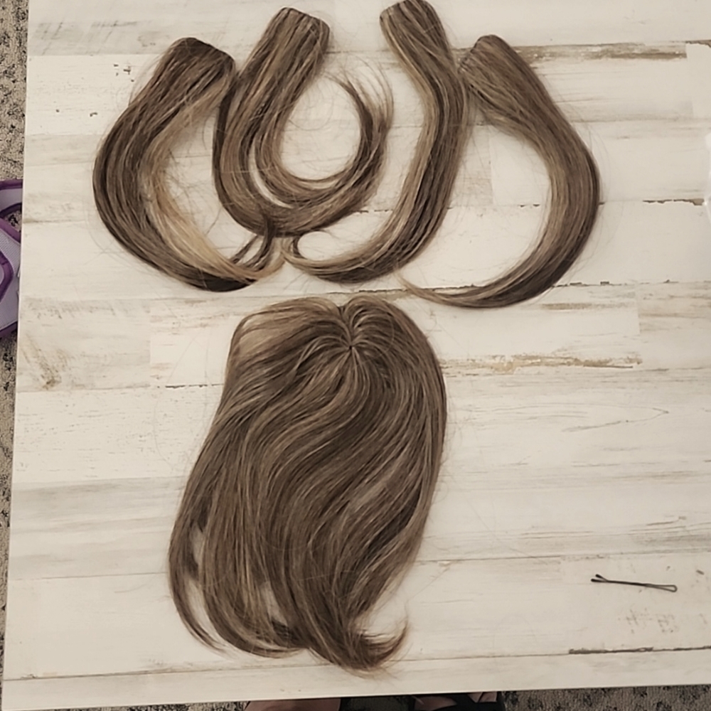 5 piece Dark blond hair extensions